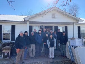 Paul Davis with Volunteers